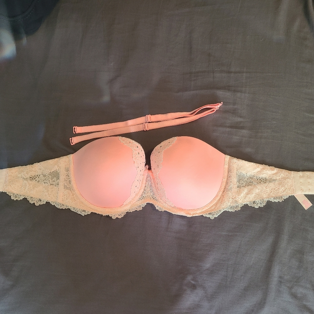 VS Strapless Bra, peach,  32DDD
